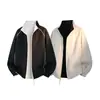 Chamarra con Bloques de Color y Cuello Alto con Logo Personalizado para Hombres y Mujeres, Marca de Moda, Elegante Chamarra Dopamina para Adolescentes, Ropa de Abrigo para Hombres