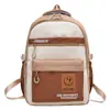 Mochila Retro de Color Contrastante 2025 Nueva de Gran Capacidad Bolsa de Trabajo Escolar Bolsa para Computadora de Estudiante Mochila de Viaje de Aspecto Elegante