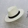Sombrero de Panamá Neutro de Verano Sombrero de Paja para el Sol Sombrero de Sol para Vacaciones en la Playa Sombrero Jazz