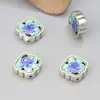 Accesorios de plata de ley 99% plata pura flor pequeña trasera Nube accesorios vintage desgastado DIY hecho a mano material de cuentas joyería al por mayor