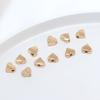 Cuentas de oro de 14 quilates con forma de corazón de melocotón, hechas a mano, con agujero pasante, accesorios de joyería, pulsera, cuentas de amor.