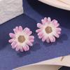 Aretes Nacionales de Moda Retro Flor Exagerados Esmalte Serie Pintura al Óleo Distintivos Aretes de Lujo Ligero Joyería Vintage Medieval