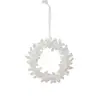 Nuevo Colgante de Plástico Blanco con Copos de Nieve Brillantes, Mariposa Árbol de Navidad Bolsa de Regalo Caramelo Colgante Pequeño Decoración de Carrillón de Viento
