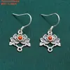 Aretes de plata de ley flores pequeñas mariposa pájaro aretes vintage ganchos viejos para orejas pasadores para orejas aretes joyería al por mayor