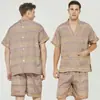 Roupa de Moxabustão 100% Algodão, Cardigã Frente e Costas, Conjunto Masculino e Feminino, Roupa de Fisioterapia para Costas com Ventosaterapia, Acupuntura Massagem, Roupa para Sauna e Vapor