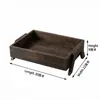Caixa Organizadora de Mesa com Textura de Madeira Maciça Eleva o Estilo Bancada de Banheiro Armazenamento de Cosméticos para Mesa Dropshipping