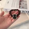 Diadema de Banda de Goma con Perlas de Metal y Pedrería Retro Diadema Popular de Alta Calidad Anillo de Intestino Delgado de Conejo Accesorios para el Cabello para Mujeres