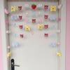 Oso de Fresa Winnie the Pooh Cortina de Puerta Decoraciones Colgantes al Aire Oso Recubierto Cortina Colgante de Puerta para Habitación Infantil Cortina de Puerta para el Hogar Sin Perforaciones