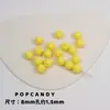 Colección de Cuentas Redondas Acrílicas de Color Sólido Pulsera Collar Cadena para Teléfono Móvil Cuentas Agujero Recto Básico Joyería Colorida Cuentas Sueltas