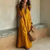 Amazon Transfronterizo 2026 Verano Nuevo Estilo Europeo y Americano Elegante Hombros Descubiertos Bohemio Vacaciones Vestido Camisa Holgado