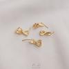Paquete de Broche de Hebilla de Oro Real de 14K que Conserva el Color con Palabra de Bendición Moneda de Cobre Hebilla de Semilla de Melón Flor de Cerezo Hebilla de Clip Hebilla DIY para Colgante de Collar de Jade Cristal