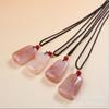 Pendente Popular Xiaohongshu de Seda Dourada, Flor de Pessegueiro de Jade, Fecho de Nuvem, Amuleto da Paz Flor de Pessegueiro Rosa, Pingente de Jade