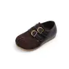 Zapatos Retro de Ante Color Melaard para Niñas Zapatos Nuevos de Primavera/Otoño para Niños Suela Suave Punta Dividida Sintética Estampado de Leopardo Birkenstock Modernos