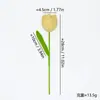 Tulipa de Crochê em Lã Feita à Mão Cruzada Flor Tulipa de Tricô Presente de Feriado Flor Artificial Tulipa Venda por Atacado