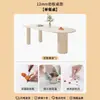 Mesa de Jantar de Ardósia Estilo Creme e Combinação de Cadeiras Mesa de Jantar Pequena Ilha Mesa de Jantar Integrada Simples Mesa de Jantar de Parede para Casa