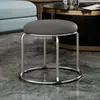 Banqueta dobrável de cabeceira, banqueta baixa para jantar, banqueta de aço para cabeceira na hora do almoço, banqueta redonda, banqueta pequena, banqueta dobrável de cabeceira para feira noturna