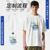 260g Verano Rebaja Caliente Camiseta Publicitaria Juvenil para Hombre Hombros Descubiertos Algodón Pesado Camiseta de Verano para Hombre Algodón Puro Manga Corta t de Algodón