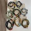 Nova Pulseira de Contas de Cerâmica Estilo Chinês Pulseira Estilo Étnico Exótico Retrô Cordão Elástico Maré Nacional Estilo Antigo Pulseira Estilo Frio