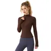 2026 Nueva Chaqueta Deportiva de Yoga Gruesa con Terciopelo para Otoño Invierno, Top Ajustado Adelgazante para Fitness Femenino