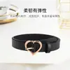 Cinturón Nuevo Versátil de Mezclilla con Hebilla de Corazón Simple Versátil Moda para Jeans Estudiante Decorativo Cinturón para Mujer