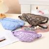 Nueva Bolsa de Pecho Plegada con Bordado Rombo Cute para Mujer, Bolso Cruzado, Diseño de Nicho, Mini Bolsa Plegada tipo Bollo Burbuja