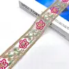 Novo bordado de renda com lantejoulas multicoloridas acessórios de vestuário étnico cordão de linha bordado lantejoulas atacado 5CM de largura