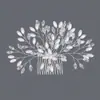 Accesorios Europeos y Americanos Transfronterizos para el Cabello de Novias y Bodas, Peines de Perlas Exquisitos Hechos a Mano, Peines de Lujo de Nicho para Eventos Nocturnos de la Alta Sociedad