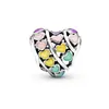Conjunto de arco-íris Pulseira Senhoras Beads Pingente DIY Jóias Pulseira Colar Acessórios Atacado Banhado Panjia 925