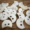 Botones Naturales de Concha con Forma de Luna, Botones de Concha de Río para Camisa, Kit de Materiales Hechos a Mano para DIY, Decoración Artesanal