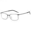 Montura de gafas de titanio puro cuadrada miopía gafas lisas montura de gafas ultraligera hombres y mujeres gafas TR90 fábrica venta al por mayor 2884