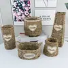 Cesta de Flores de Palha para Sala de Estar Venda por Atacado Vaso de Decoração de Interiores Nórdico Vaso para Floricultura Vaso de Flores Secas Cesta de Armazenamento Criativa Decorativa