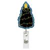 Lanterna de Natal Acrílica Cachorro Dinossauro Gato Preto Retrátil Giratória Carretel de Crachá Easy Pull Estudante Fivela Easy Pull