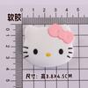 Cabeza de Gato Hello Kitty Pegamento Suave Accesorios para Joyería DIY Funda para Teléfono Celular Agujero Zapato Flor Caja de Almacenamiento Parche Decorativo