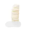 Calcetines de punto de pelo blanco para mujer, calcetines térmicos de lana para pantorrilla de otoño e invierno, calcetines versátiles para zapatos Birkenstock, calcetines para adelgazar la pierna