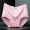 Roupa íntima Chenmei feminina plus size algodão menina cheinha renda cintura alta sexy modeladora de barriga confortável plus size estilo japonês