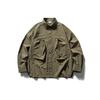FORN3 Verano 2024 Nuevo Diseño Estilo Japonés Sentido Bolsillo Decorativo Solapa Camisa Casual Color Sólido Camisa para Hombre