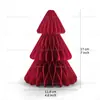 Fiesta Navideña Estéreo Árbol de Navidad Adornos de Bola de Panal Tema Invernal Reunión Familiar Decoración de Centro de Mesa