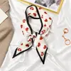 Bufanda de Seda para Mujer Versátil Primavera y Otoño Estilo Coreano Accesorios Cinta para el Cuello Serpentina Larga Ins Bufanda Francesa Bufanda Pequeña Perezosa