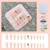 Venta Directa Personalizada de Fábrica Uñas Cortas, Medias y Largas para Manicura, Uñas Portátiles de Fototerapia Hechas a Mano, Pegatinas para Uñas, Estilo de Lujo Accesible 24 Piezas