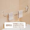 Estante para Toallas sin Taladro Acero Inoxidable Estante de Almacenamiento Retráctil Baño Ventosa Montado en Pared Barra para Toallas de Baño