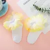 Calcetines para niños con borde de encaje de colores, calcetines cortos, calcetines transpirables y populares para bebé, lindos calcetines de algodón de princesa, directo del fabricante