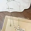 Bolo Street Punk Collar de Lujo Ligero Nudo de Una Palabra Simple Cadena para Suéter de Gama Alta para Mujer Moda Masculina
