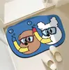 Alfombrillas de Piso de Barro de Diatomeas con Dibujos Animados Lindos para Entrada del Hogar, Alfombrillas Decorativas Resistentes al Desgaste y a la Suciedad, Alfombrillas Antideslizantes para Baño