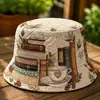 Colección de sitios web independientes transfronterizos nuevos de 2026: Sombrero de pescador y sombrero para el sol versátiles de arcoíris con estampado digital 3D y bordado acolchado, aptos para hombres y mujeres