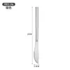 Cuchillo y Tenedor para Pastel de Acero Inoxidable de 4 mm al por Mayor, Tenedor de Postre, Tenedor para Conservas, Tenedor de Fruta Engrosado, Cuchillo y Tenedor para Pastel de Luna, Logo Láser