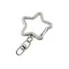 Material de aleación de zinc estrella de cinco puntas + figura de 8 llavero de metal, colgante de llavero con cuentas hecho a mano, accesorios para joyería DIY