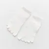 Calcetines Blancos Puros, Calcetines Cortos de Malla Absorbentes de Sudor y Antiolor para Verano, Calcetines Finos de Algodón Puro para Dedos, Calcetines para Dedos al por Mayor