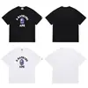 Camiseta unisex de manga curta da marca tendência BAPE, co-branded com design de camuflagem de cabeça de macaco, caimento solto de alta qualidade
