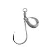 Señuelo anzuelo giratorio con rodamiento de bolas lentejuelas giratorias señuelo falso anzuelo simple anzuelo de hierro pesca marítima ligera ensartado anzuelo para lubina caballa