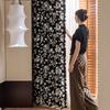 Cortina de rosa preta luz francesa luxo high-end sala de estar sala de estar quarto blackout chenille jacquard cortina tecido